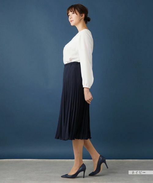 Leilian PLUS HOUSE / レリアンプラスハウス ロング・マキシ丈スカート | 【セレモニー】ミモレ丈プリーツスカート | 詳細2