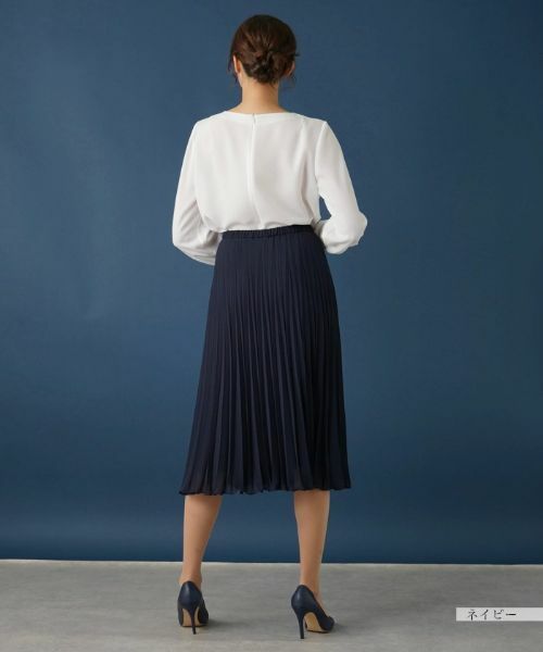 Leilian PLUS HOUSE / レリアンプラスハウス ロング・マキシ丈スカート | 【セレモニー】ミモレ丈プリーツスカート | 詳細3