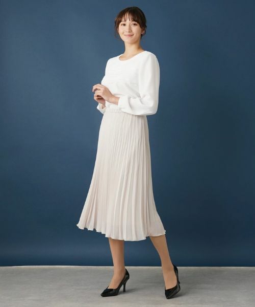 Leilian PLUS HOUSE / レリアンプラスハウス ロング・マキシ丈スカート | 【セレモニー】ミモレ丈プリーツスカート | 詳細4