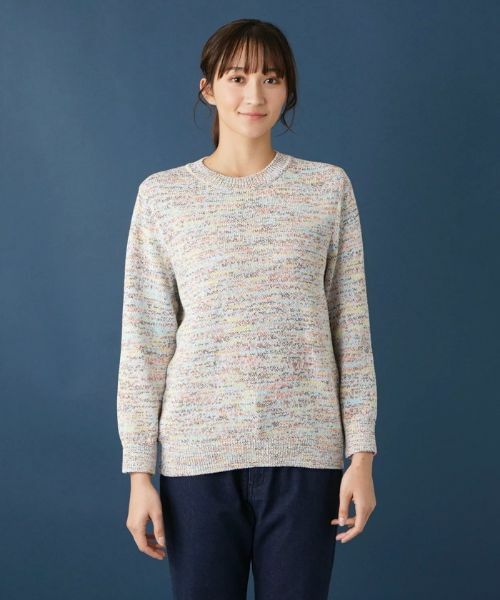 Leilian PLUS HOUSE / レリアンプラスハウス ニット・セーター | メランジニットプルオーバー | 詳細4