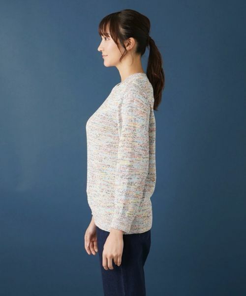 Leilian PLUS HOUSE / レリアンプラスハウス ニット・セーター | メランジニットプルオーバー | 詳細5