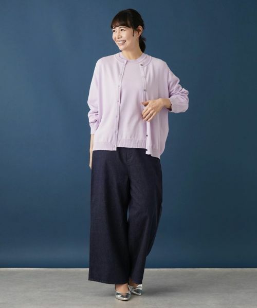 Leilian PLUS HOUSE / レリアンプラスハウス カーディガン・ボレロ | クルーネックニットカーディガン | 詳細1