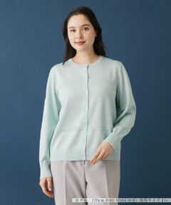 Leilian PLUS HOUSE / レリアンプラスハウス カーディガン・ボレロ | ペールカラーラメカーディガン