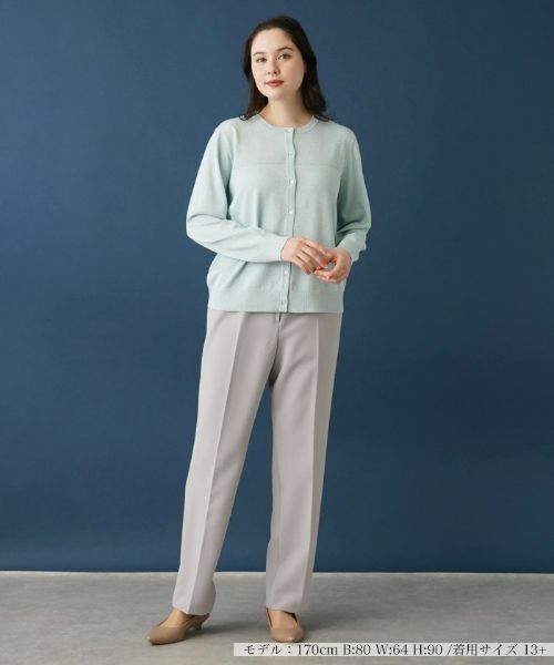 Leilian PLUS HOUSE / レリアンプラスハウス カーディガン・ボレロ | ペールカラーラメカーディガン | 詳細1