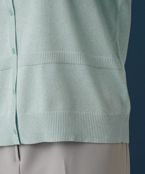 Leilian PLUS HOUSE / レリアンプラスハウス カーディガン・ボレロ | ペールカラーラメカーディガン | 詳細10