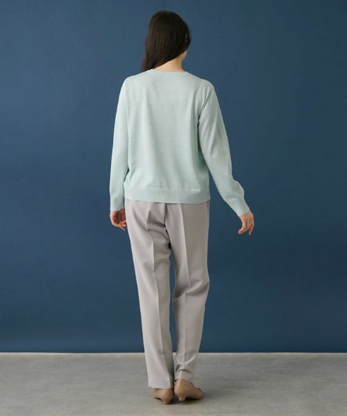 Leilian PLUS HOUSE / レリアンプラスハウス カーディガン・ボレロ | ペールカラーラメカーディガン | 詳細3