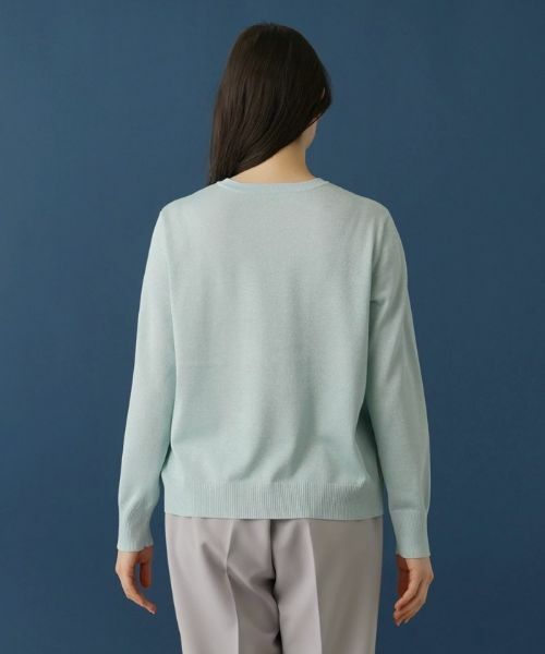 Leilian PLUS HOUSE / レリアンプラスハウス カーディガン・ボレロ | ペールカラーラメカーディガン | 詳細6