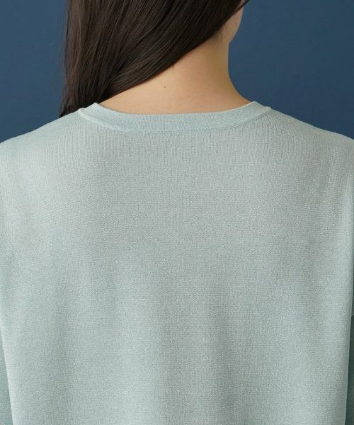 Leilian PLUS HOUSE / レリアンプラスハウス カーディガン・ボレロ | ペールカラーラメカーディガン | 詳細8