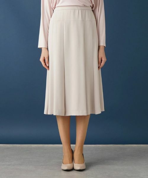 Leilian PLUS HOUSE / レリアンプラスハウス ミニ・ひざ丈スカート | 無地フレアスカート | 詳細10