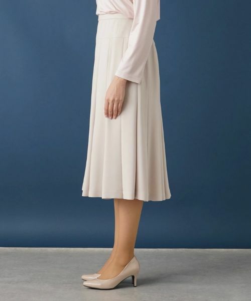 Leilian PLUS HOUSE / レリアンプラスハウス ミニ・ひざ丈スカート | 無地フレアスカート | 詳細11