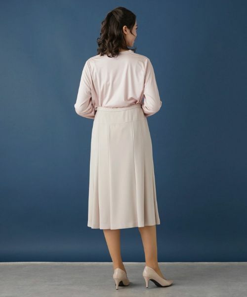 Leilian PLUS HOUSE / レリアンプラスハウス ミニ・ひざ丈スカート | 無地フレアスカート | 詳細9