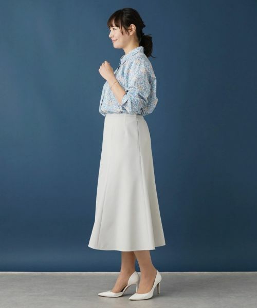 Leilian PLUS HOUSE / レリアンプラスハウス ミニ・ひざ丈スカート | 無地フレアスカート | 詳細16