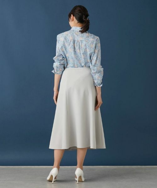 Leilian PLUS HOUSE / レリアンプラスハウス ミニ・ひざ丈スカート | 無地フレアスカート | 詳細17