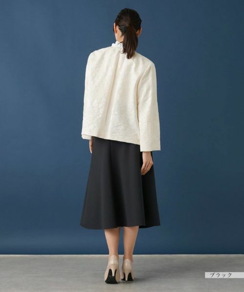 Leilian PLUS HOUSE / レリアンプラスハウス ミニ・ひざ丈スカート | 無地フレアスカート | 詳細3