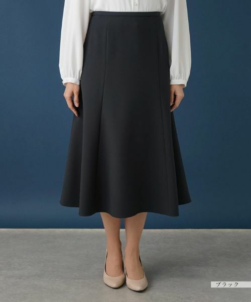 Leilian PLUS HOUSE / レリアンプラスハウス ミニ・ひざ丈スカート | 無地フレアスカート | 詳細4