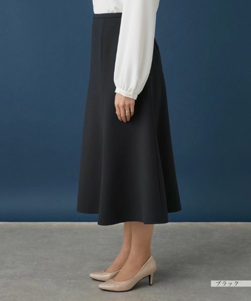 Leilian PLUS HOUSE / レリアンプラスハウス ミニ・ひざ丈スカート | 無地フレアスカート | 詳細5
