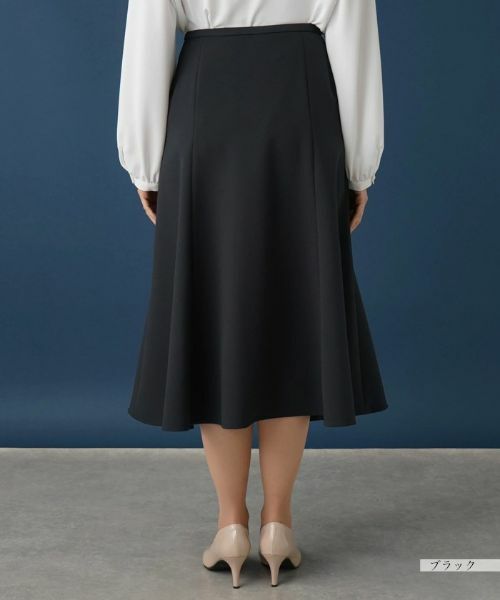 Leilian PLUS HOUSE / レリアンプラスハウス ミニ・ひざ丈スカート | 無地フレアスカート | 詳細6