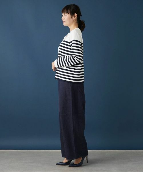 Leilian PLUS HOUSE / レリアンプラスハウス カーディガン・ボレロ | ボーダー柄カーディガン | 詳細2