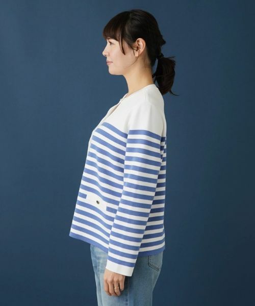 Leilian PLUS HOUSE / レリアンプラスハウス カーディガン・ボレロ | ボーダー柄カーディガン | 詳細9