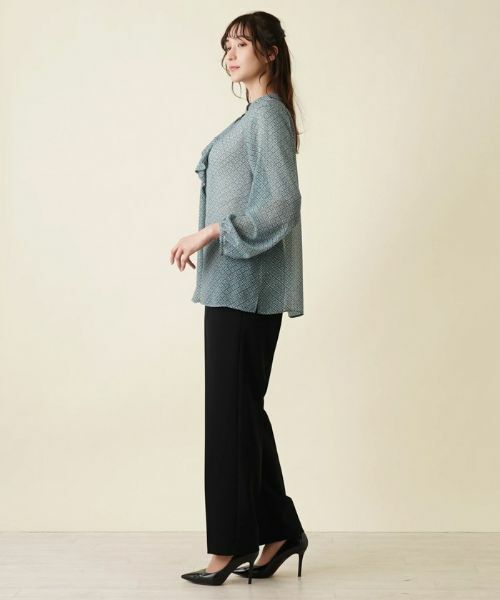 Leilian PLUS HOUSE / レリアンプラスハウス シャツ・ブラウス | ラッフル幾何学ブラウス | 詳細2