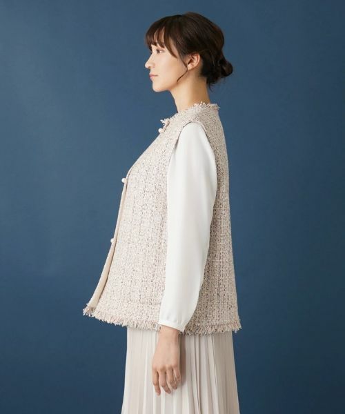 Leilian PLUS HOUSE / レリアンプラスハウス テーラードジャケット | ノーカラーツイードベスト | 詳細5