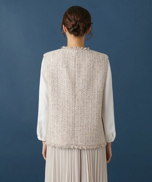 Leilian PLUS HOUSE / レリアンプラスハウス テーラードジャケット | ノーカラーツイードベスト | 詳細6