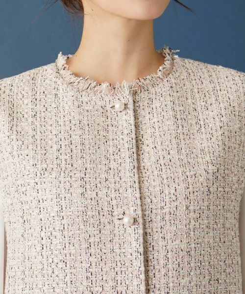 Leilian PLUS HOUSE / レリアンプラスハウス テーラードジャケット | ノーカラーツイードベスト | 詳細7