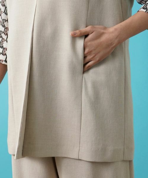Leilian PLUS HOUSE / レリアンプラスハウス テーラードジャケット | ノーカラーロングベスト | 詳細10