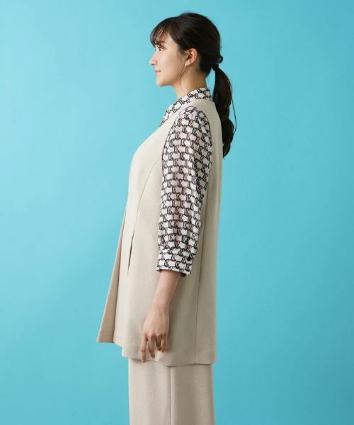 Leilian PLUS HOUSE / レリアンプラスハウス テーラードジャケット | ノーカラーロングベスト | 詳細5