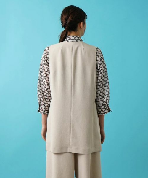 Leilian PLUS HOUSE / レリアンプラスハウス テーラードジャケット | ノーカラーロングベスト | 詳細6