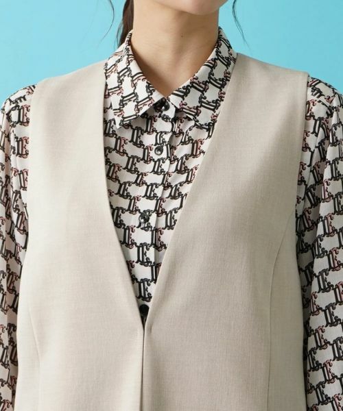 Leilian PLUS HOUSE / レリアンプラスハウス テーラードジャケット | ノーカラーロングベスト | 詳細7