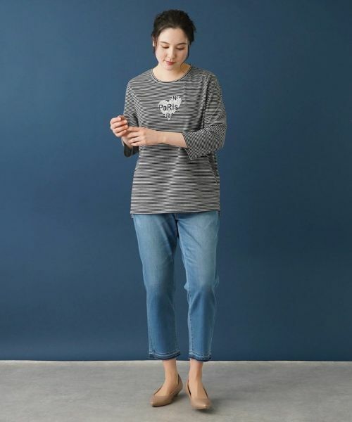 Leilian PLUS HOUSE / レリアンプラスハウス Tシャツ | ボーダーＴシャツ【プラス企画】 | 詳細13