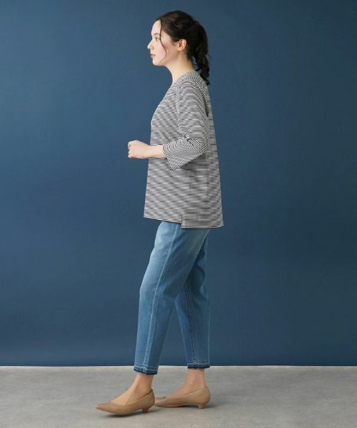 Leilian PLUS HOUSE / レリアンプラスハウス Tシャツ | ボーダーＴシャツ【プラス企画】 | 詳細2