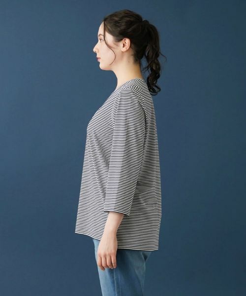 Leilian PLUS HOUSE / レリアンプラスハウス Tシャツ | ボーダーＴシャツ【プラス企画】 | 詳細5