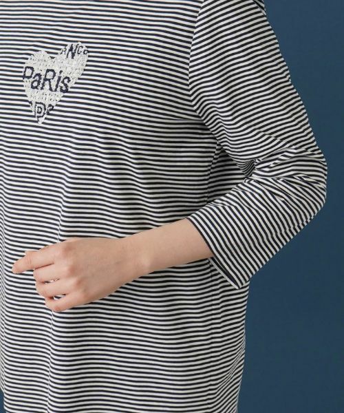 Leilian PLUS HOUSE / レリアンプラスハウス Tシャツ | ボーダーＴシャツ【プラス企画】 | 詳細9