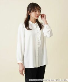 Leilian PLUS HOUSE / レリアンプラスハウス シャツ・ブラウス | バンドカラーブラウス【プラス企画】