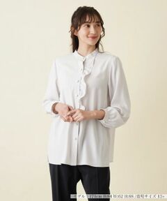 Leilian PLUS HOUSE / レリアンプラスハウス シャツ・ブラウス | バンドカラーブラウス【プラス企画】