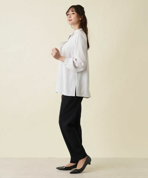 Leilian PLUS HOUSE / レリアンプラスハウス シャツ・ブラウス | バンドカラーブラウス【プラス企画】 | 詳細2