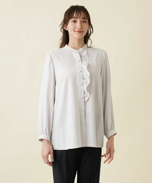 Leilian PLUS HOUSE / レリアンプラスハウス シャツ・ブラウス | バンドカラーブラウス【プラス企画】 | 詳細4