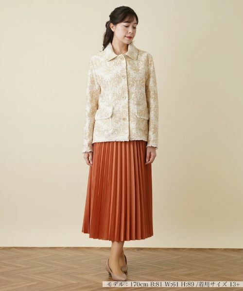 Leilian PLUS HOUSE / レリアンプラスハウス テーラードジャケット | ボタニカル刺繍ジャケット | 詳細1