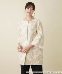 Leilian PLUS HOUSE / レリアンプラスハウス テーラードジャケット | ジャガード刺繍ジャケット