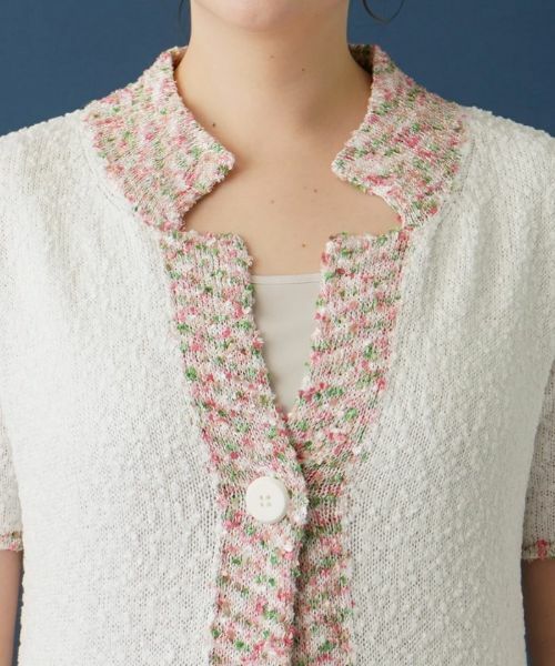 Leilian PLUS HOUSE / レリアンプラスハウス カーディガン・ボレロ | 変型ネックカーディガン | 詳細10