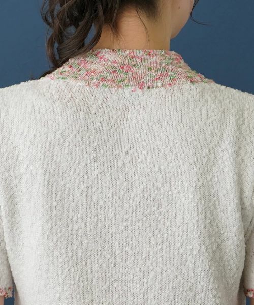 Leilian PLUS HOUSE / レリアンプラスハウス カーディガン・ボレロ | 変型ネックカーディガン | 詳細11