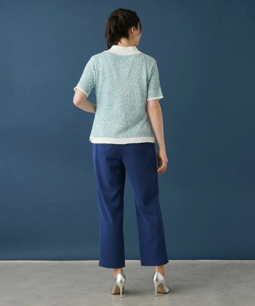 Leilian PLUS HOUSE / レリアンプラスハウス カーディガン・ボレロ | 変型ネックカーディガン | 詳細3