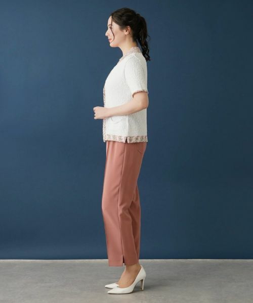 Leilian PLUS HOUSE / レリアンプラスハウス カーディガン・ボレロ | 変型ネックカーディガン | 詳細5