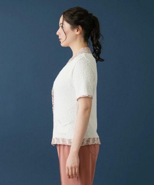 Leilian PLUS HOUSE / レリアンプラスハウス カーディガン・ボレロ | 変型ネックカーディガン | 詳細8