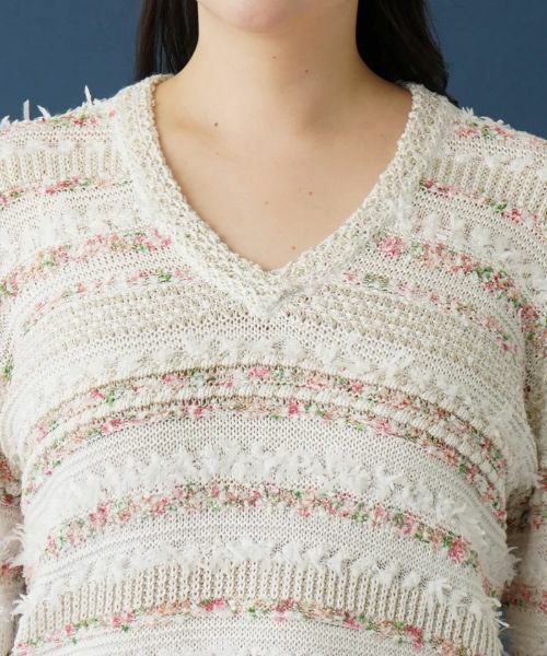 Leilian PLUS HOUSE / レリアンプラスハウス ニット・セーター | Vネックニットプルオーバー | 詳細7