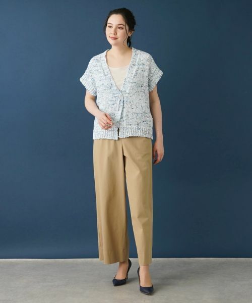 Leilian PLUS HOUSE / レリアンプラスハウス カーディガン・ボレロ | 半そでミックスカーディガン | 詳細13