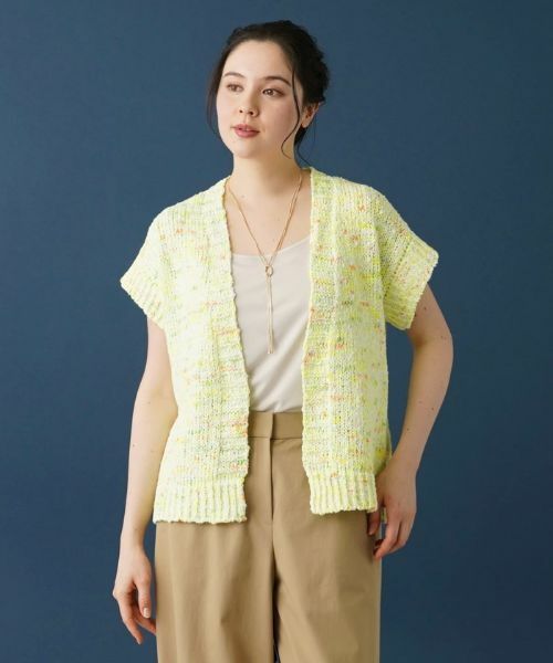 Leilian PLUS HOUSE / レリアンプラスハウス カーディガン・ボレロ | 半そでミックスカーディガン | 詳細19