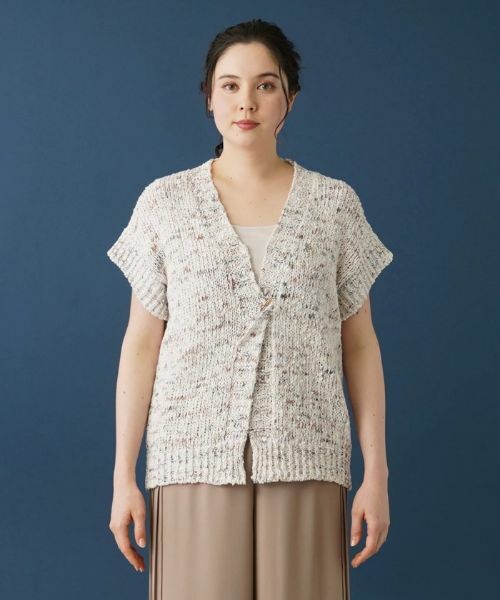 Leilian PLUS HOUSE / レリアンプラスハウス カーディガン・ボレロ | 半そでミックスカーディガン | 詳細4